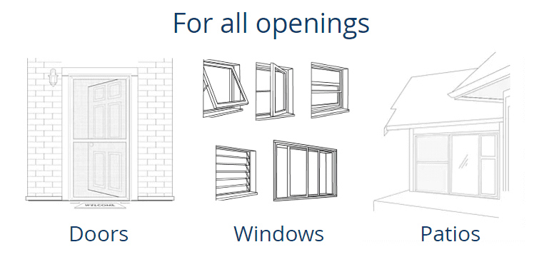 Flyscreens for all openings