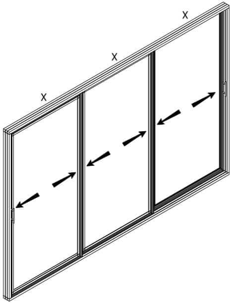 Triple Sliding Door Screen