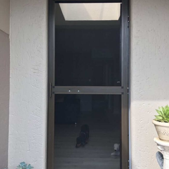 Flyscreen side hung door